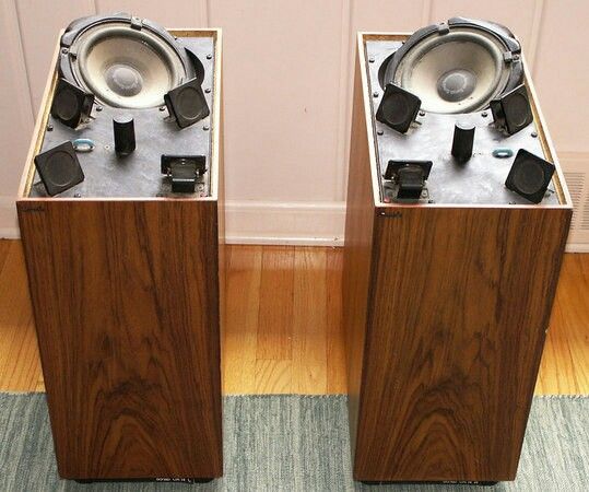 An unusual pair of loudspeakers that fire UPWARDS!
