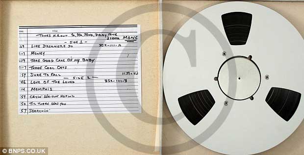 The Beatles audition tape, inside box